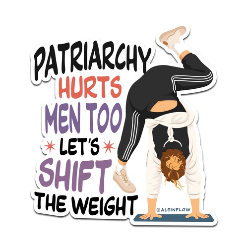 "Sticker Design - Handstands for Feminism" winning Logo & brand identity pack