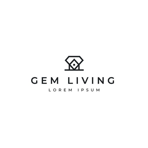 Geometrical, minimalist, modern brand design for Gem Living Design by Logo D. Sign