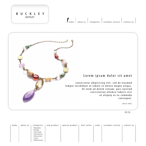 Jewellery E-Commerce Template Required For Magento Diseño de malynho
