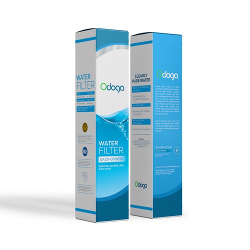 Looking for modern & luxurious redesign of water filter packaging Design by syakuro