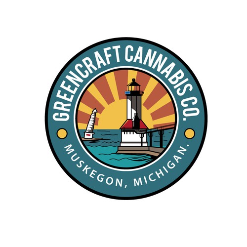 Brand Logo for craft cannabis grow in Michigan. Design by antesofte ✌