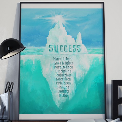 Design a variation of the "Iceberg Success" poster Diseño de Inmanj