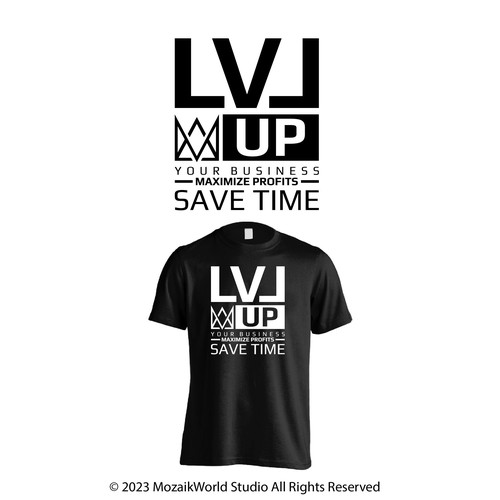 コンペ「New Shirt Design for LVL Up Imaging」のデザイン by mozaikworldさん 