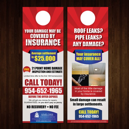 Help Amloss Public Adjusters with a new postcard or flyer | Postcard ...