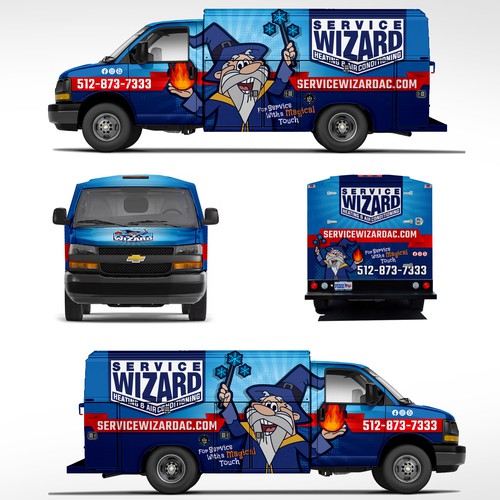 HVAC Service Van Wrap Design Design by J.Chaushev