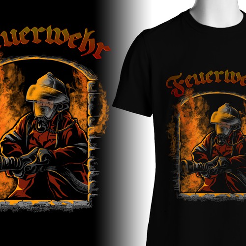 FIREFIGHTER T-Shirt ++++Design a new breathtaking FIREFIGHTER Shirt++++ Design by mac23line