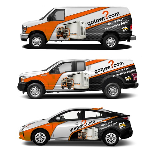 Create a new POWERFUL wrap design for generator company! Design by Valentin Koshutin