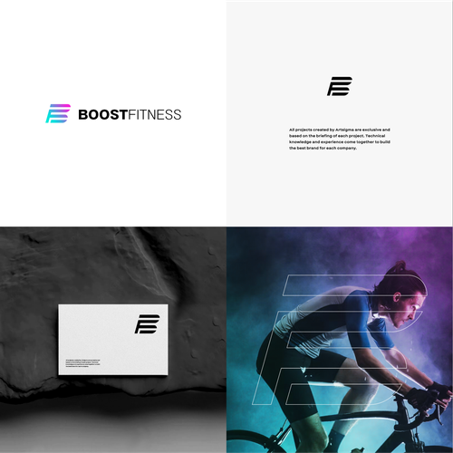 Exciting logo design for expanding fitness brand! Design by artsigma