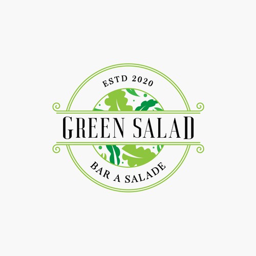 GREEN SALAD need his logo Design by Khowla_Art