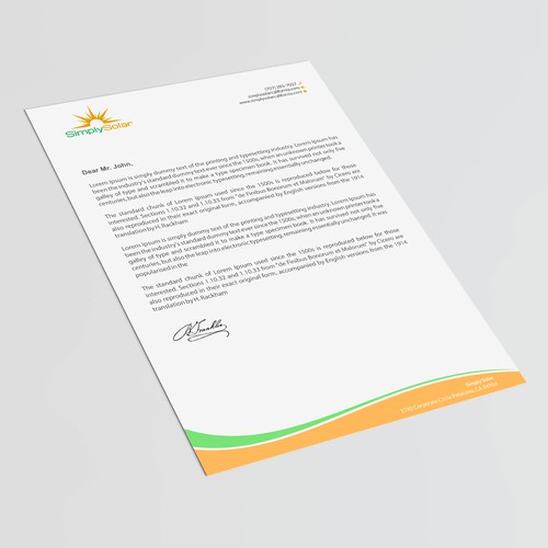 "Renewable Energy Company Letterhead" Design réalisé par thinkweb art