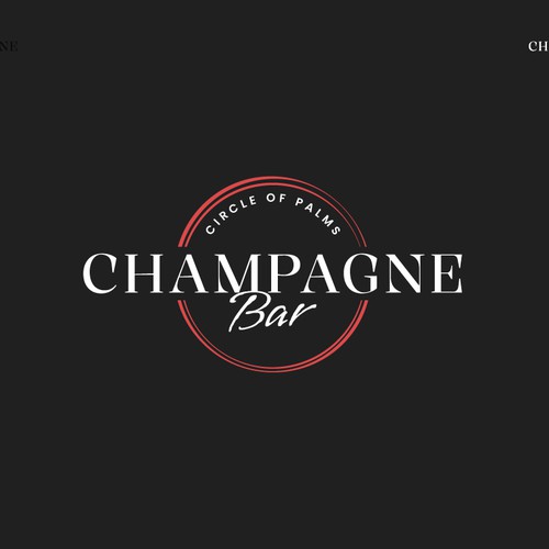 Luxury and modern Champagne Bar logo Design by KSD Designs