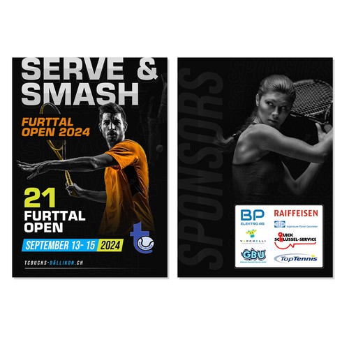 Aces & Action: Cool Flyer for a Tennis Tournament Design by Monki D Loy