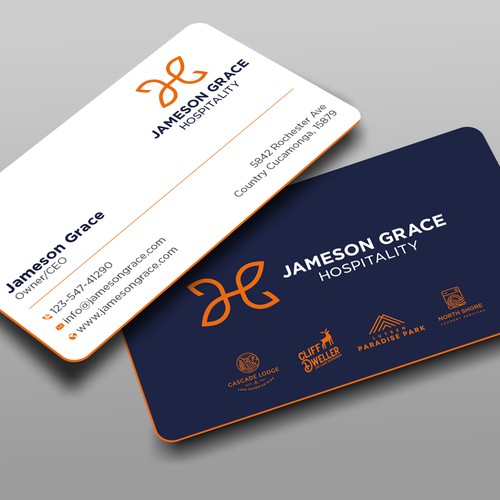 Create a modern and clean business card for a parent company with 4 subsidiaries Design by prosenjit_P