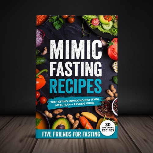 Design a fancy cover+basic layout for an e-book-based recipe book for the new fasting technique FMD Design von Yna