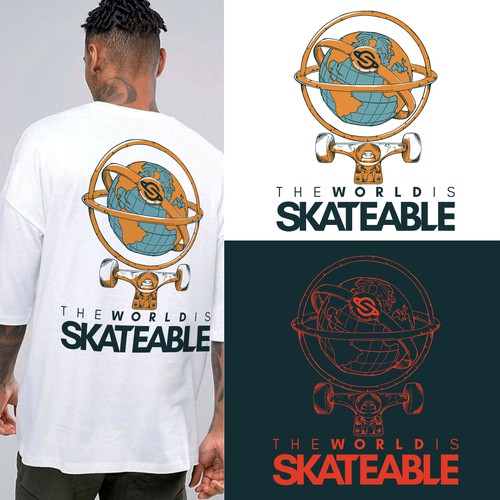 The World is Skateable ... and we need an awesome tee design Design réalisé par lilianiartha