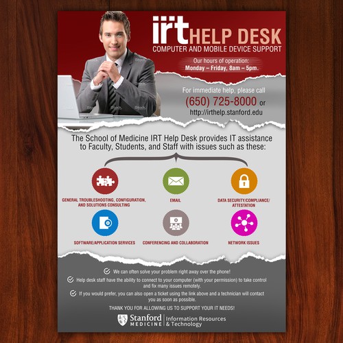 Create A Flyer And Communication Template For Stanford University