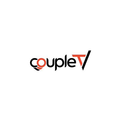 Couple.tv - Dating game show logo. Fun and entertaining. Design by Livorno