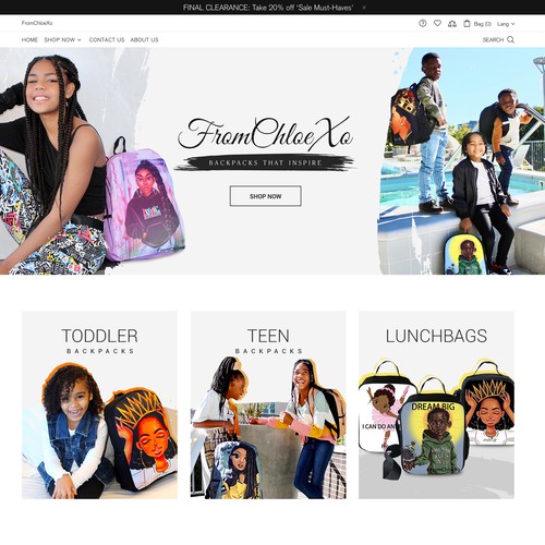 Backpack Header Image Design by Iconic Graphic