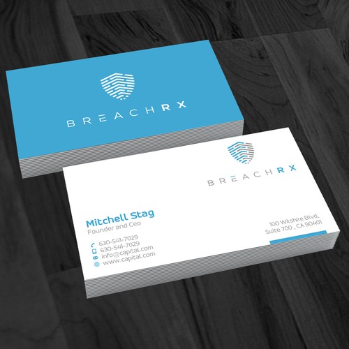 Professional B2B Card for Cyber Security Software Company Diseño de Design sp