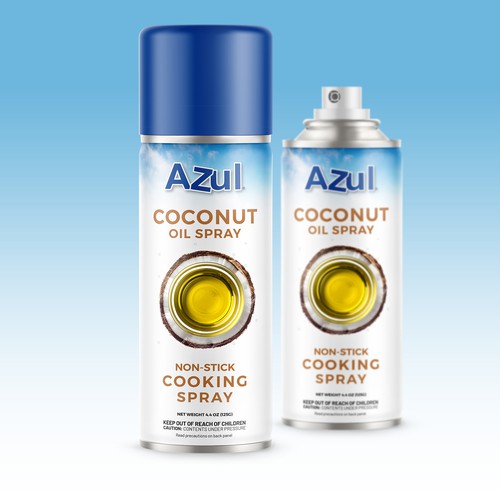 Create Product Extension for Azul Coconut Product - Azul Coconut Oil Spray Design by rembrandtjurin