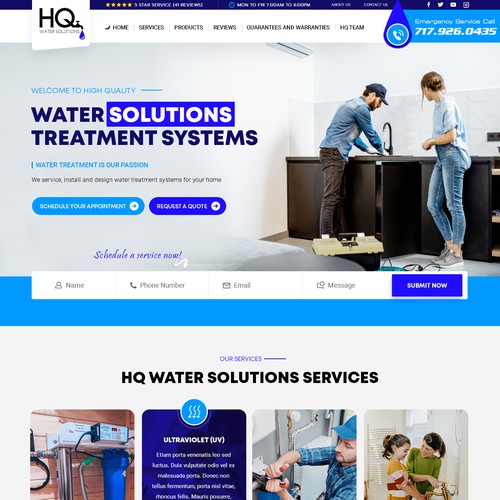 Website for Water Treatment Website Design von ♾️e2infinity♾️