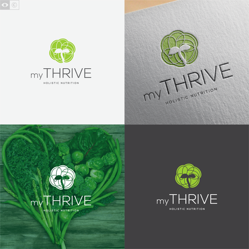 Logo design for myTHRIVE, holistic nutritionists Design by enfanterrible