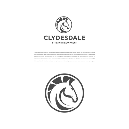 Diseño de REBRANDING: Clydesdale Strength Equipment, a CrossFit Fitness Equipment Co. needs your help! de M a i s y a