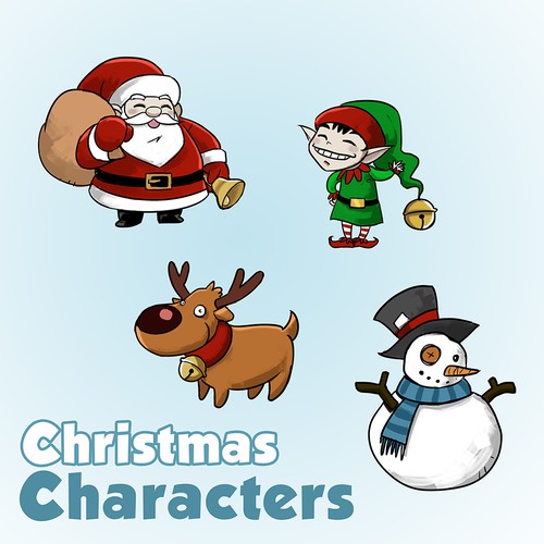 Picture of Christmas scene with moveable Christmas characters wanted