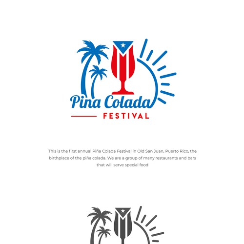 Design Piña Colada Festival Logo and Branding Package di smitadesign