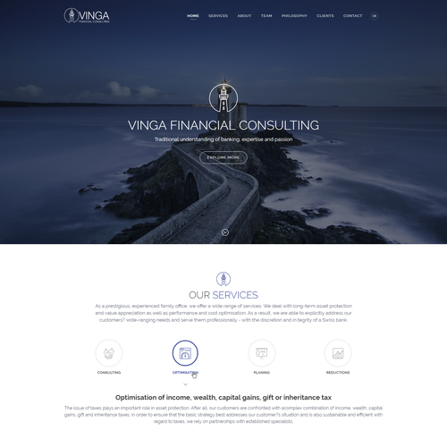 Classy website for family office | Diseño de página web contest | 99designs