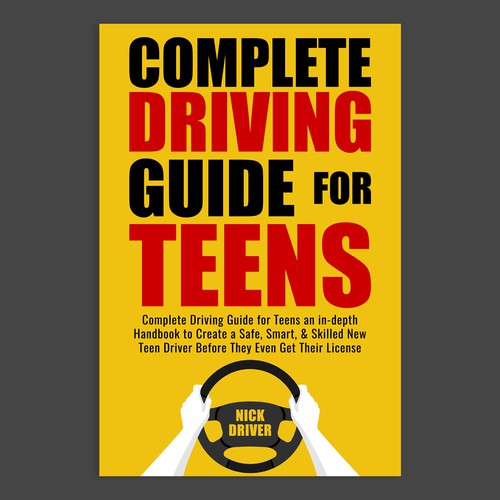 Driving Guide For Teens Book Cover-ontwerp door Unboxing Studio