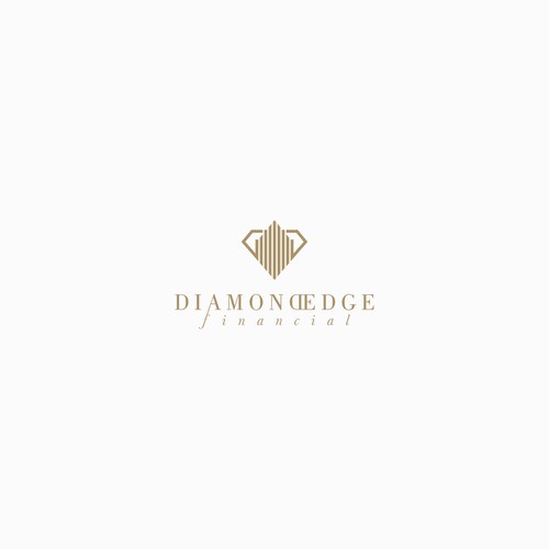 Create an elegant, understated luxury logo for Diamond Edge Financial Design by ZISSOU DESIGNS