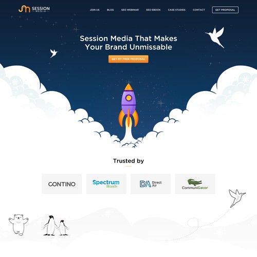 Proposition sur un concours de Design de page web, réalisée par OMGuys™