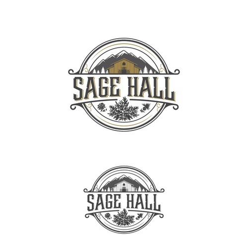 Sage Hall - Country Swing Dance & Wedding Venue Logo Design réalisé par Mararti