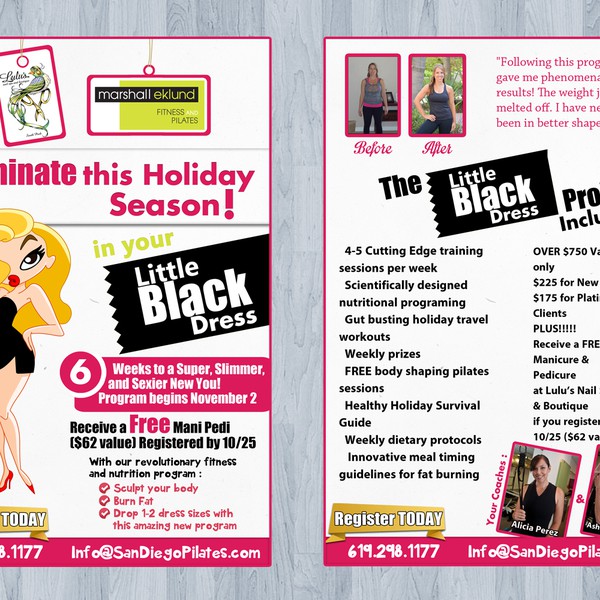 Little Black Dress Contest and postcard