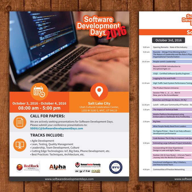 Software Development Conference Flyer Wanted | Postcard, flyer or print ...