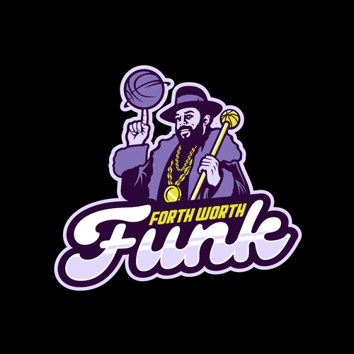 Basketball Logo for Team 'Fort Worth Funk' - Your Winning Logo Featured on Major Sports Network Design by HandriSid