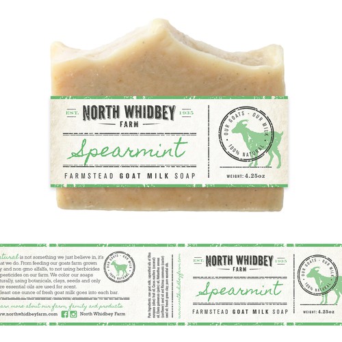 Create a striking soap label for our natural soap company with more work in the future Design by Mj.vass