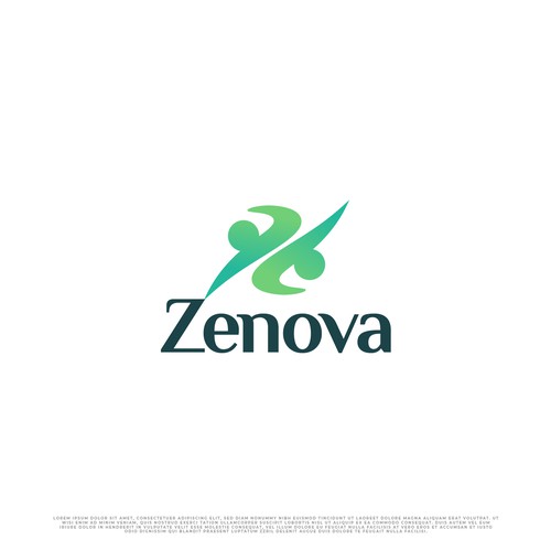 Zenova Logo: Revolutionary suite of health and wellness mobile apps Diseño de Esui Studio