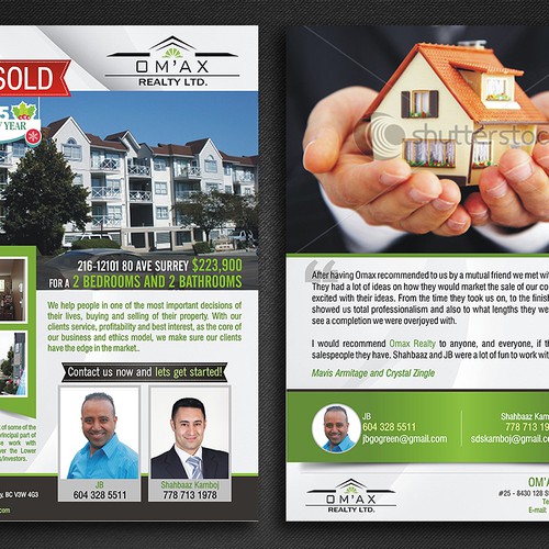 Create a Just Sold Flyer that will bring us lots of new Clients & Sales!!! Design by MAXX CREATIVE