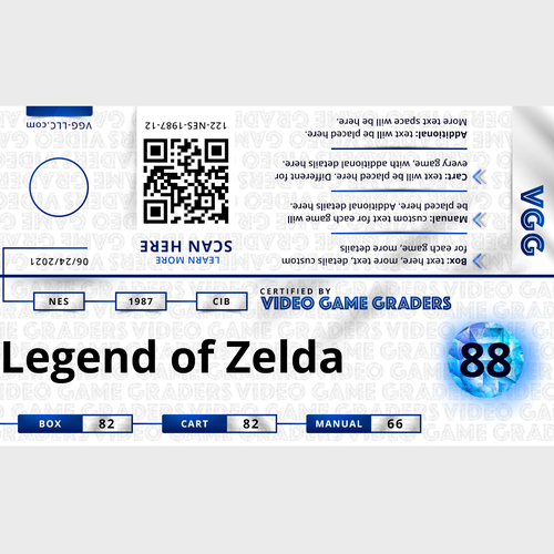 Graded Video Game Label Template Design by William :)