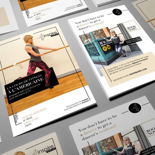 "Help Market the First American Barre Studio in Paris!" winning Postcard, flyer or print