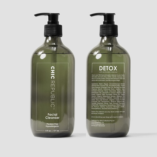 Cool Edgy Label for Face Wash Design by gihonstudio
