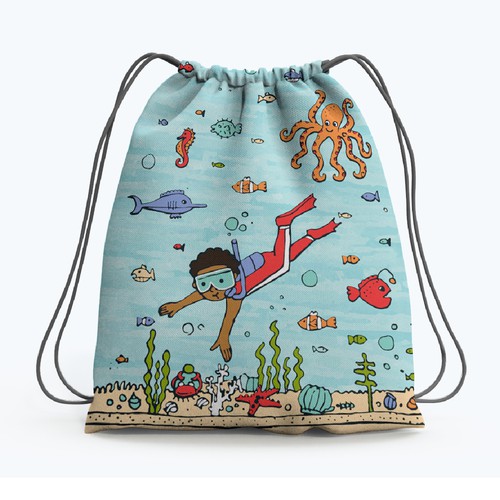 Drawstring Bag Designs for Boys Design by Ange!a