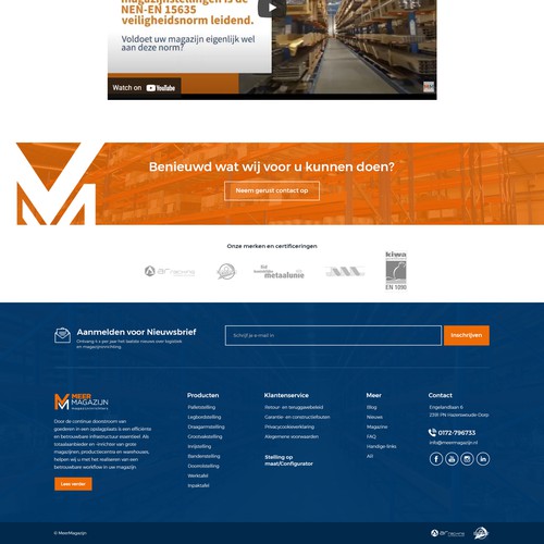 Creative website templates for a leading pallet racks company_ Meermagazijn Réalisé par Aj3664