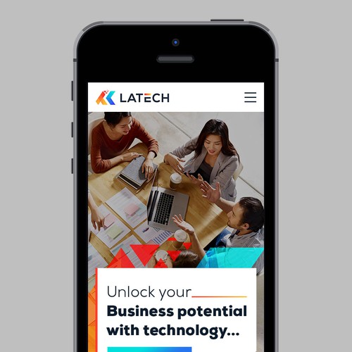 Please create a corporate page for my IT consulting and software development firm Design by Jasmin_A (AMPLE)