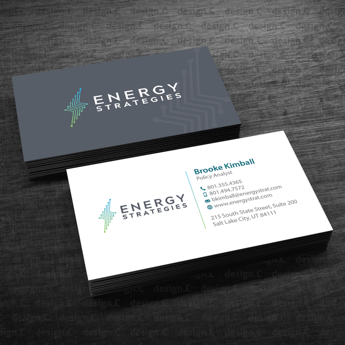 Create A Professional Business Card For Energy Strategies