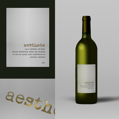 Minimalistic wine label needed Réalisé par tenxdesign