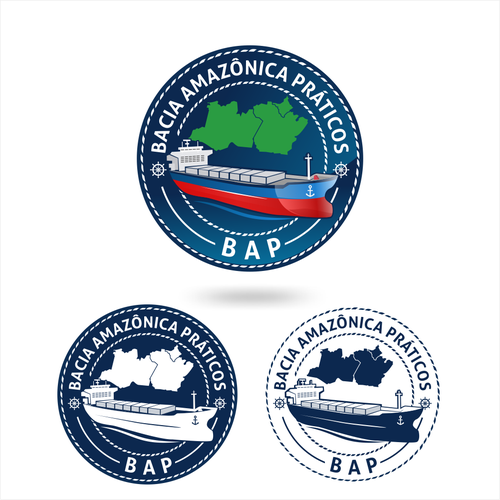 "Praticagem da Bacia Amazônica" ganador Logo y paquete de imagen corporativa