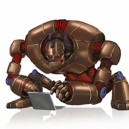 Computer modeled (CG) evil robot illustration Design von Polka Magik